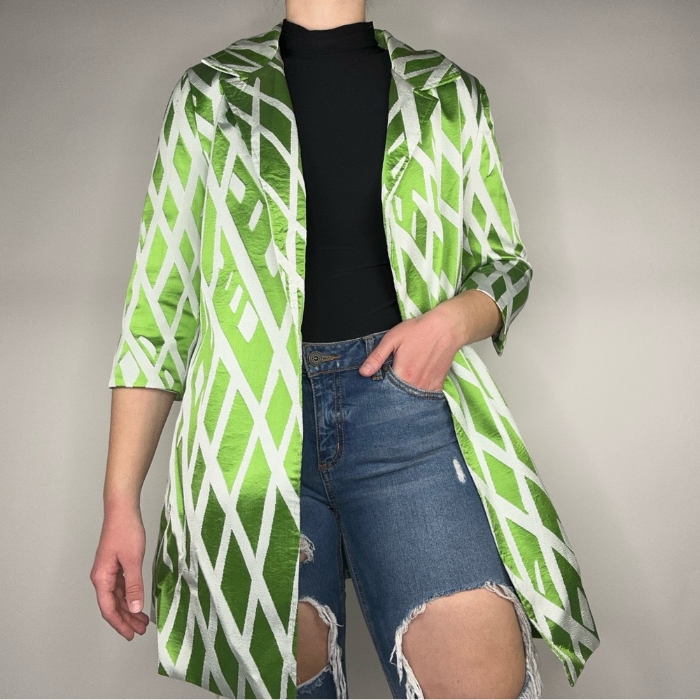 Y2k lime green jacket